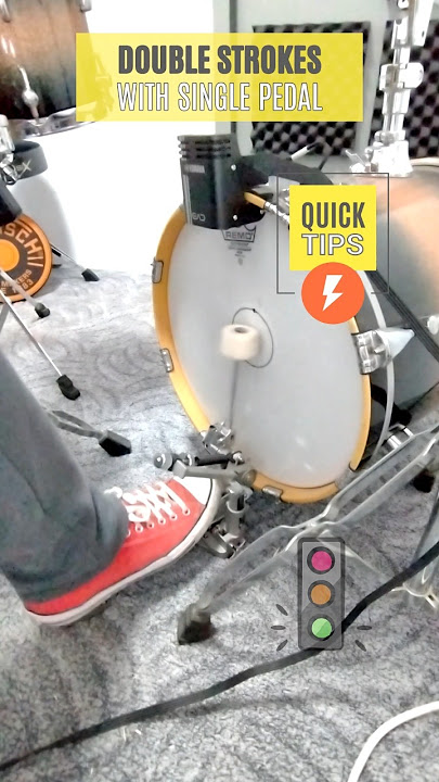 🔥Bass drum technique for doubles with single pedal! ⚡#drums #bassdrum #technique #lesson #howto