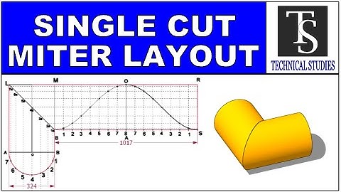 Pipe. Single cut miter bend layout piping. tutorial for beginners.