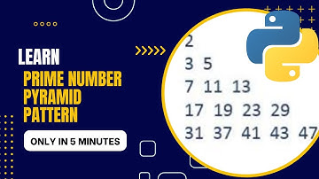python  program| printing prime number pattern