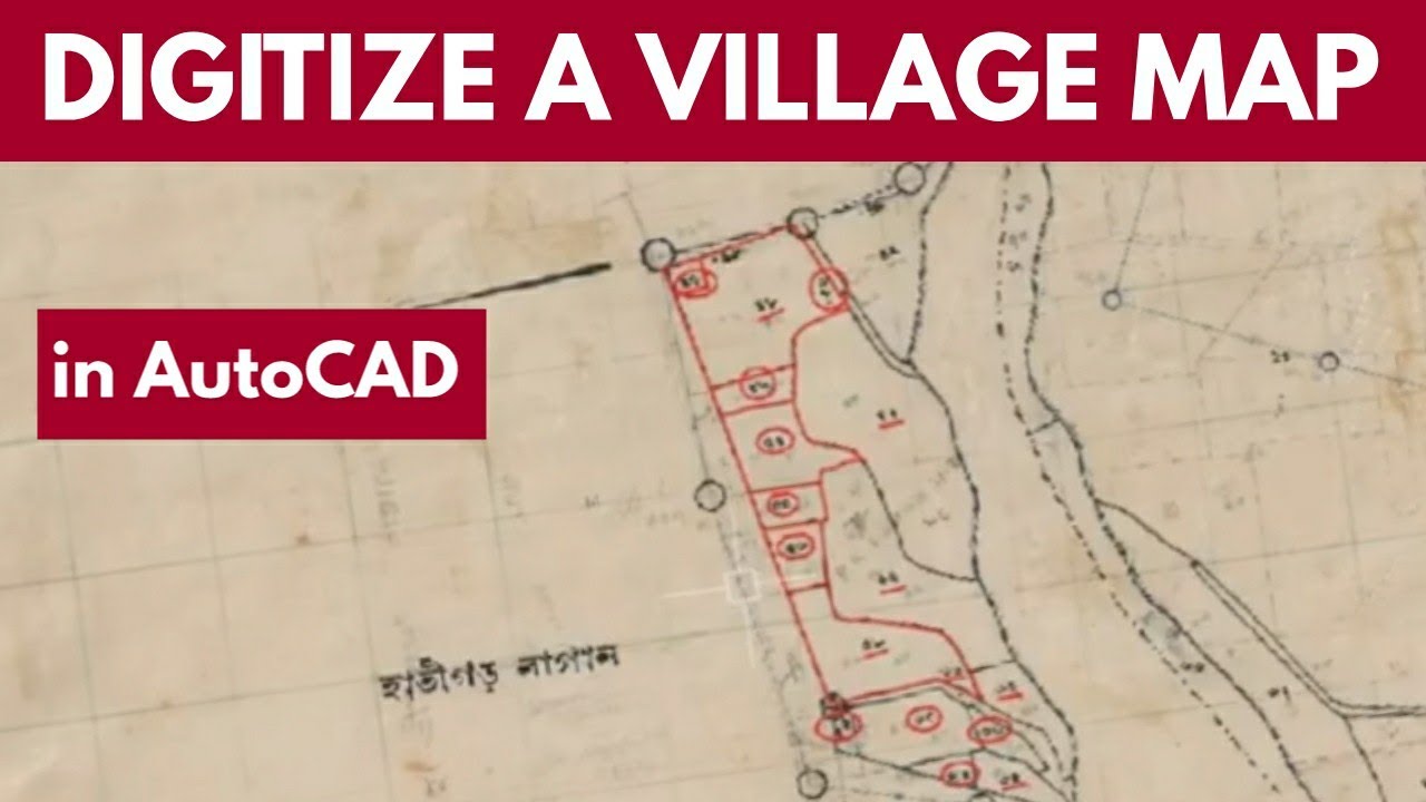 How to DIGITIZE a Scanned Village Map in AutoCAD | Raster to Vector
