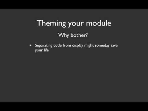 How to Theme Your Drupal Module
