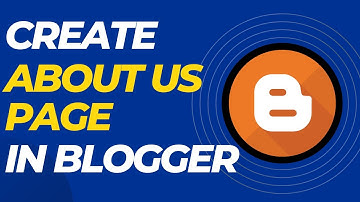 how to create about us page in blogger