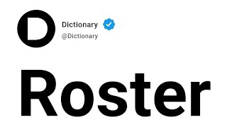 Roster Meaning In English