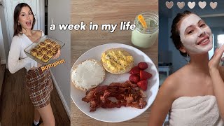 a week in my life 🍵 🍂 //WHAT I EAT, BAKING, OUTFITS, etc