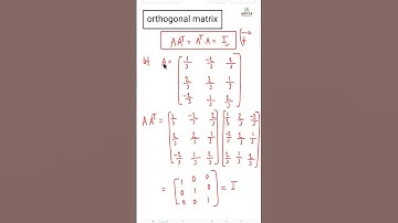 orthogonal matrix #shorts #youtubeshorts #education #nda #jee #viralreels