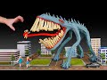 😱 Making Crazy CREST OPTIC attack the city - Trevor Henderson Creatures with Clay