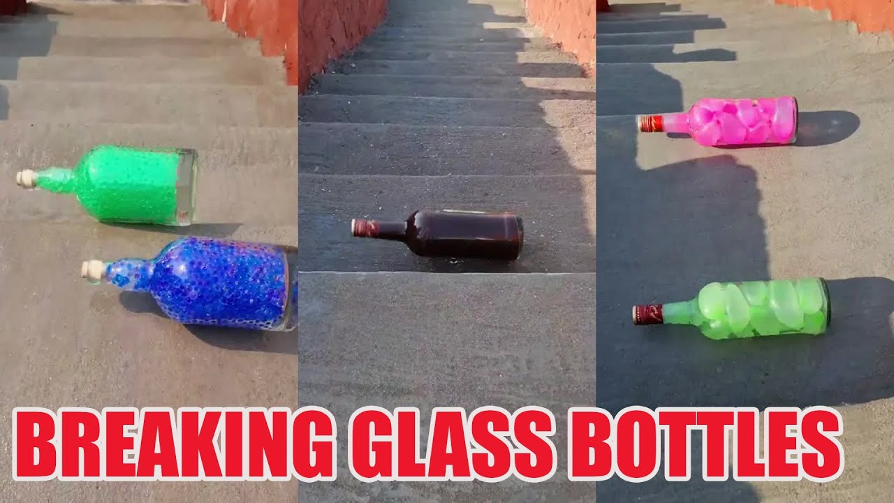 Breaking Glass Bottles and Balloon Drops 🔥 Crushing Crunchy & Soft Things #asmr #satisfying