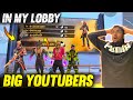 Big Youtubers In My Lobby 😱 Lobby Reaction On Youtubers Looks 🔥 - Garena Free Fire