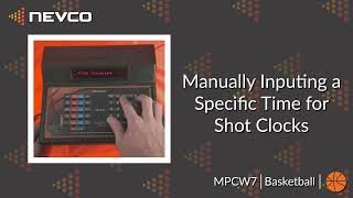 Manually Inputting a Specific Time for Shot Clocks