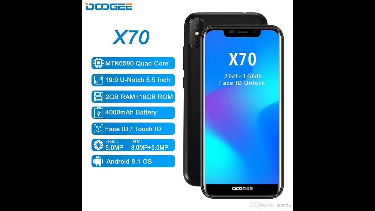 Cheapest Notch Display Phone Less Than $100 Doogee X70  Unboxing Video HD