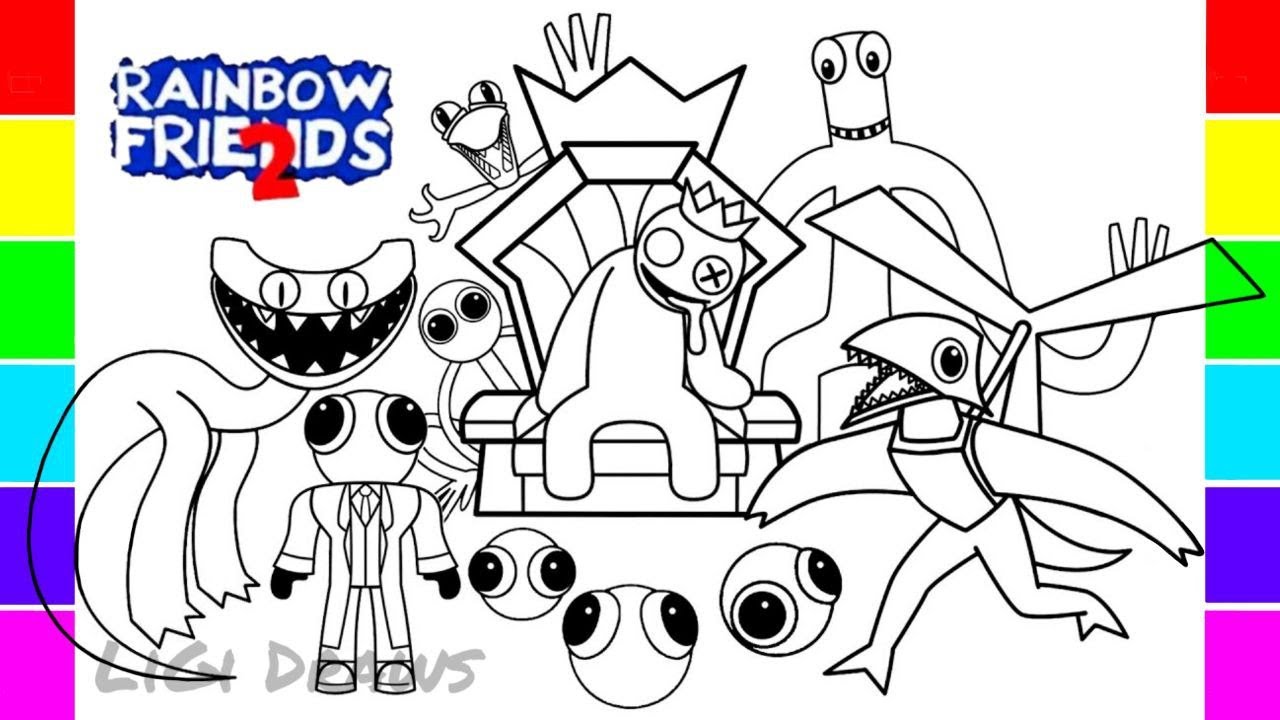 RAINBOW FRIENDS CHAPTER 2 COLORING PAGES / COLOR ALL NEW MONSTERS