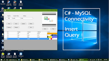 C#.net connectivity with MySQL  (Part 2)