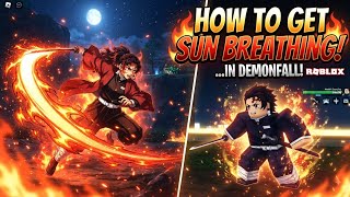How to get sun breathing in demonfall with kamado clan || demon fall gameplay Roblox 