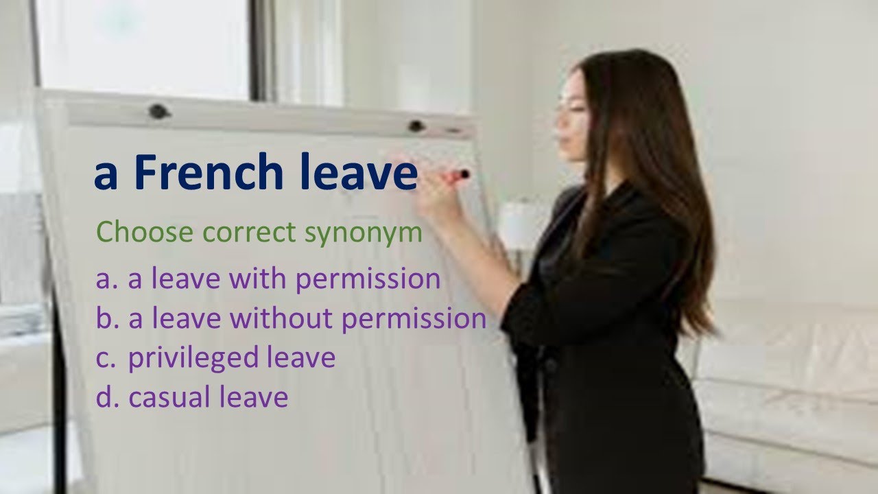 English Aptitude Test Series Synonyms A French Leave English english-aptitude-test-series-synonyms-a-french-leave-english