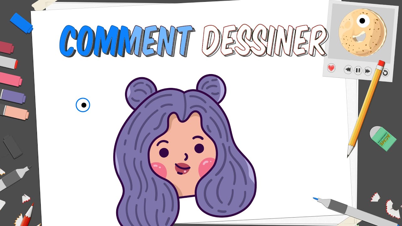 Comment dessiner le visage d'une fille - YouTube