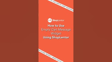 How to use Empty Cart Message Widget #elementor #woocommerce #wordpresstutorial #shoplentor