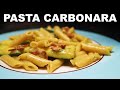 Carbonara pasta with zucchini