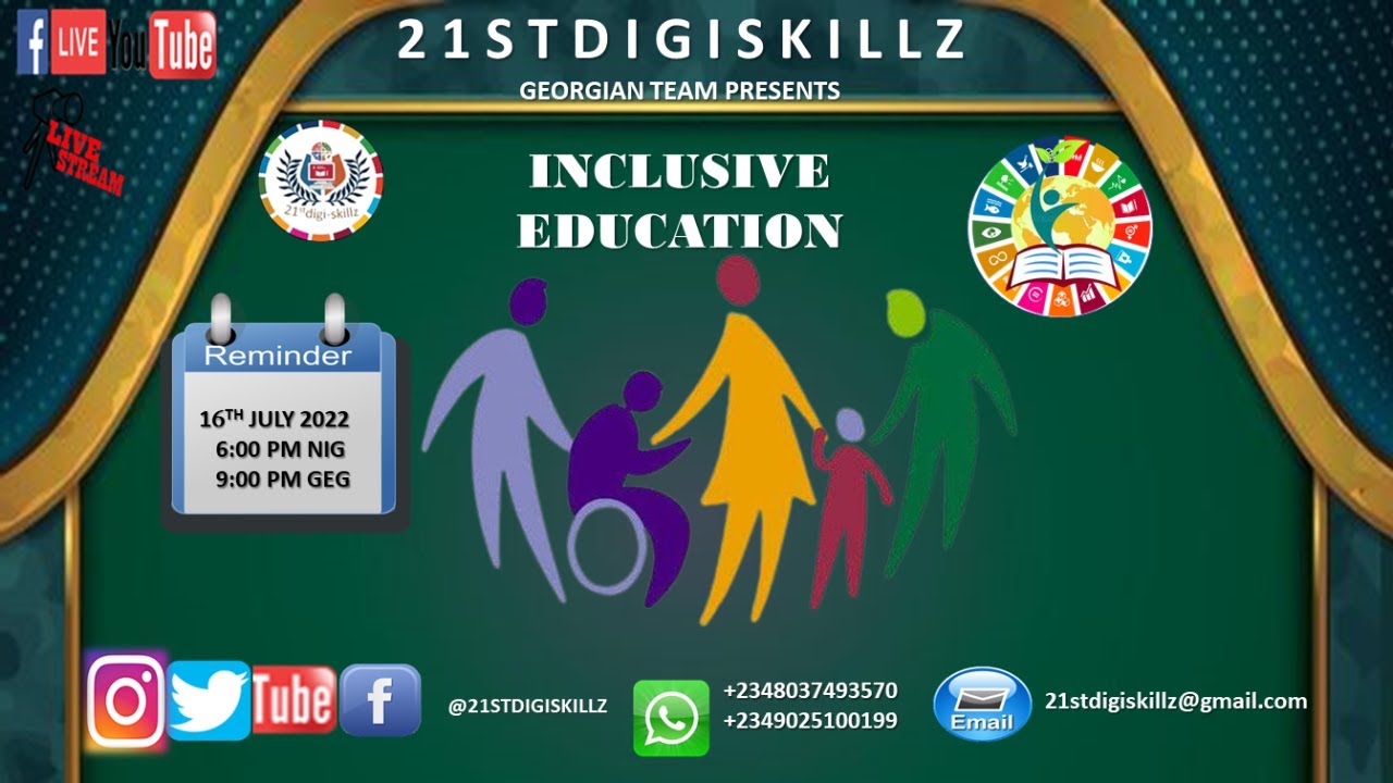 INCLUSIVE EDUCATION WEBINAR - #UNSDG4 #ThrivingSaturday - YouTube