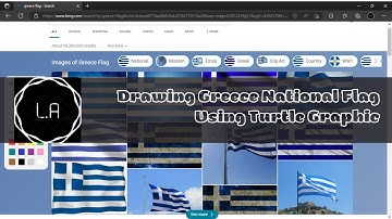 How to code Greece National Flag by using Turtle Graphic