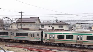 岩沼温泉から見た普通列車（上り）