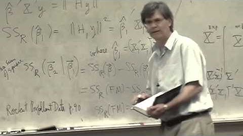 Linear Models - Lecture 8 - UCCS MathOnline