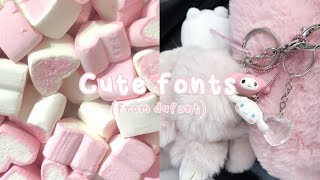 ୭🧷✧ CUTE FONTS FROM DAFONT ˚. ᵎᵎ 🎀