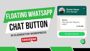 How to add a floating Whatsapp Chat button in Elementor WordPress using Floating Element