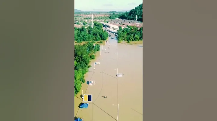 Drone shows flooding in central Malaysia ahead of more heavy rain #shorts - DayDayNews