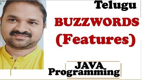 JAVA BUZZWORDS (FEATURES) in Telugu  || JAVA PROGRAMMING in Telugu || OOP in Telugu