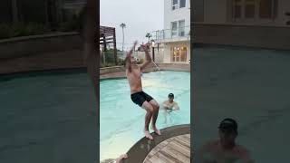 Double backflip off the roof! Who won?