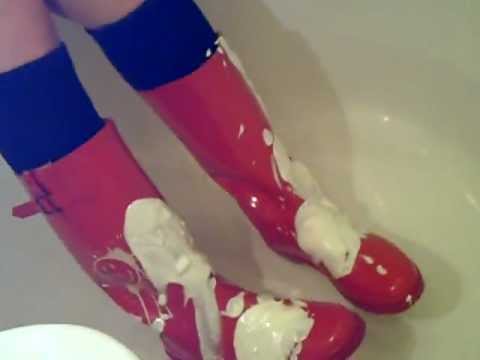 very messy red rubber