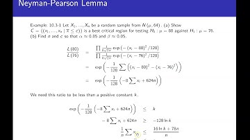 Neyman Pearson Lemma