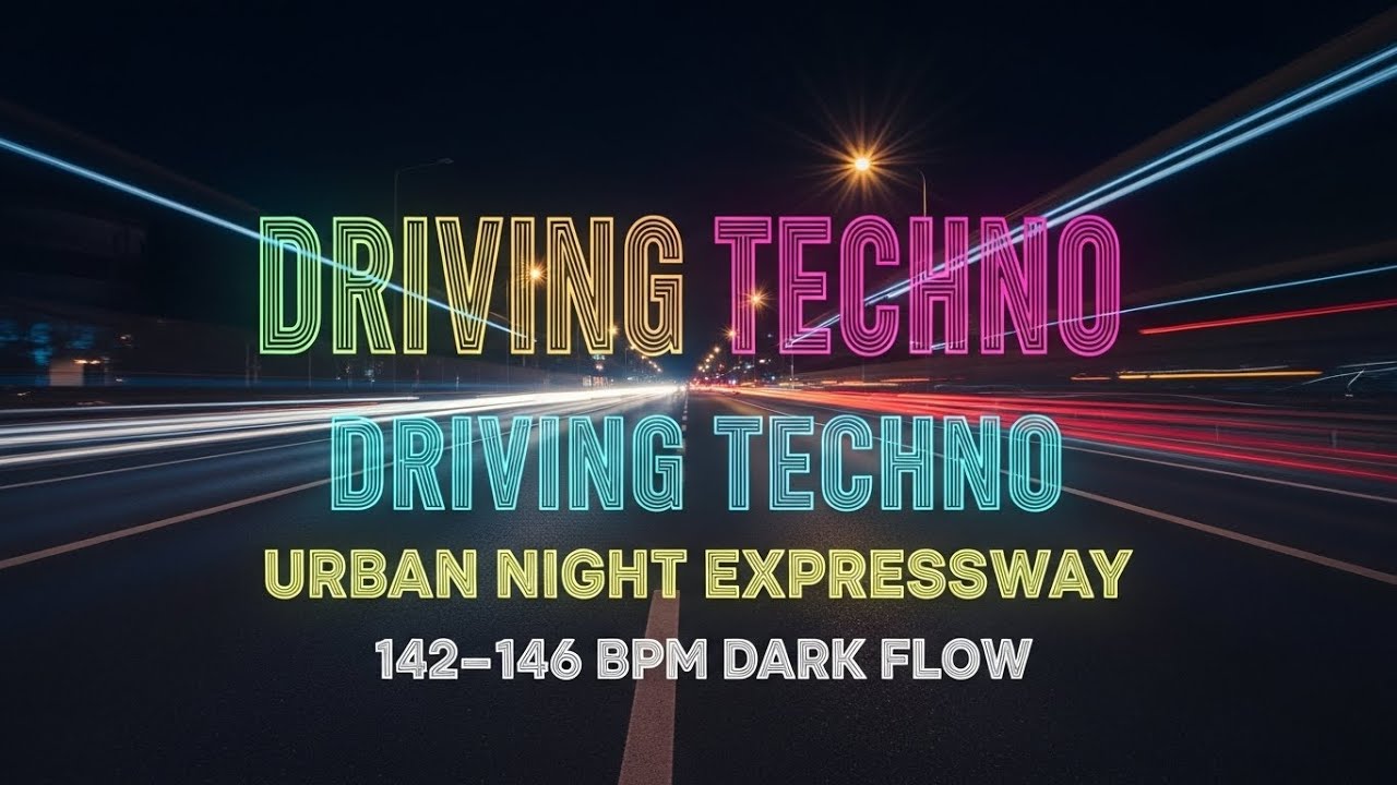 Dark Techno Night Drive ⚡ Urban Expressway | 142–146 BPM Non-Stop Flow