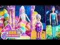 🌈Rainbow MERMAIDS & Color Reveal Dolls SPARKLE in SPACE! 🌟 | Golden Beach High | @Barbie