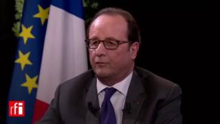 La réponse de Francois hollande sur la coupure du signal de RFI en RDC et la fin du mandat du prés