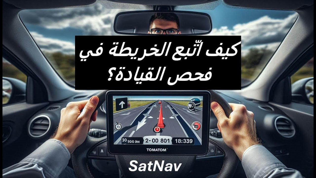 اتباع الخريطة في فحص القيادة (TomTom)