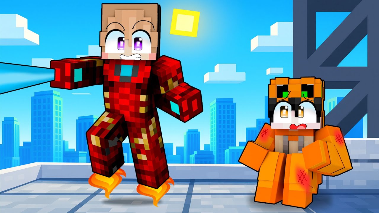 AKU MENJADI IRON MAN UNTUK SELAMATKAN TEMANKU DI MINECRAFT!!