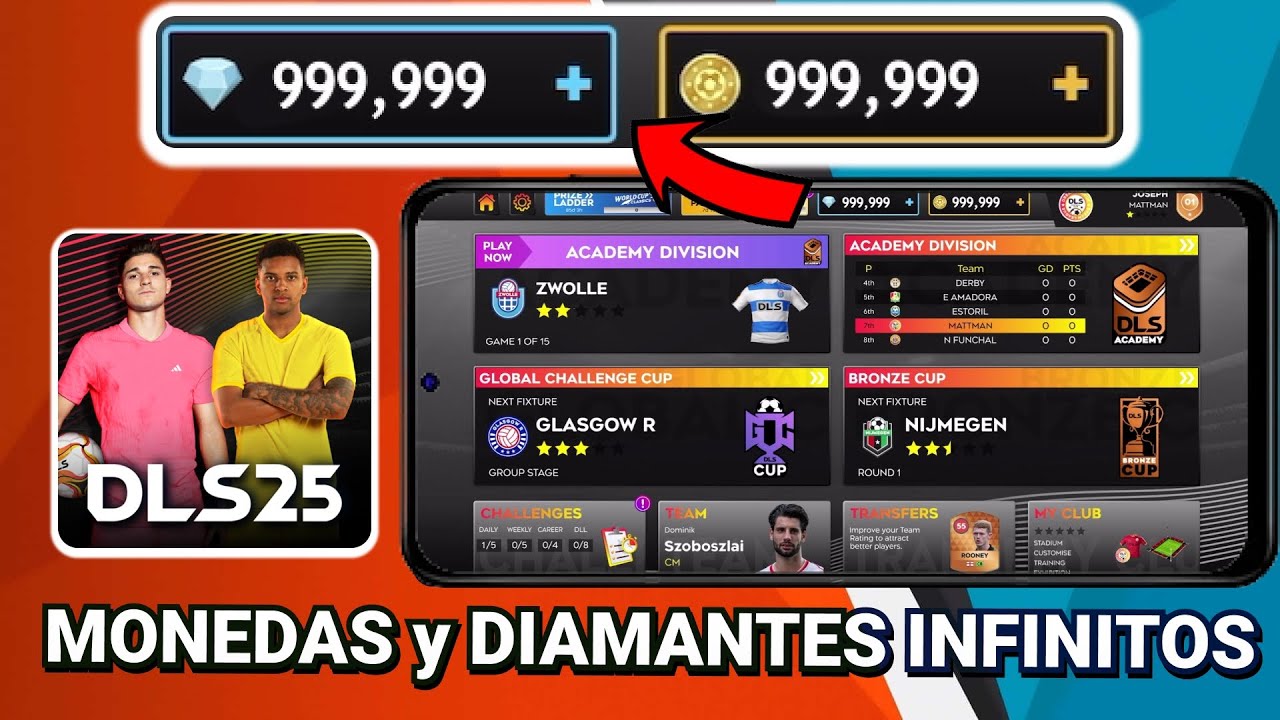Cómo Obtener MONEDAS y DIAMANTES INFINITOS en Dream League Soccer 2025 ...