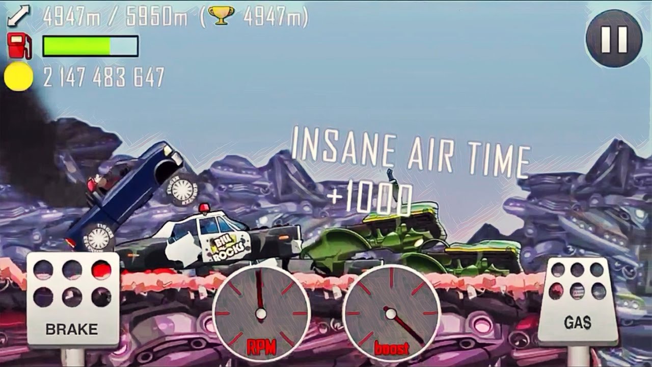 Hill Climb Racing★SUPER DIESEL 4x4 ON JUNKYARD★5053 meters YouTube