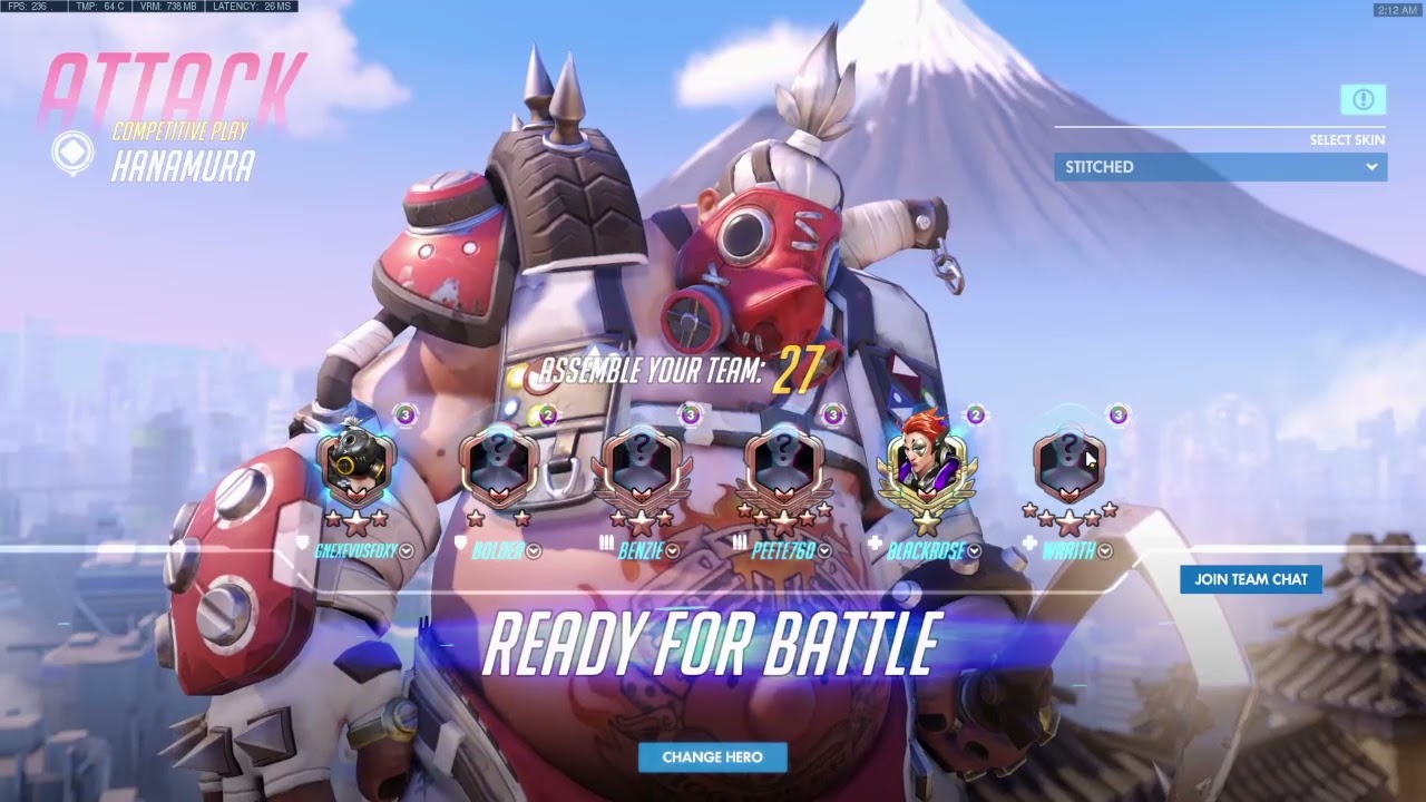 Overwatch Road-Hog Gameplay Competitive