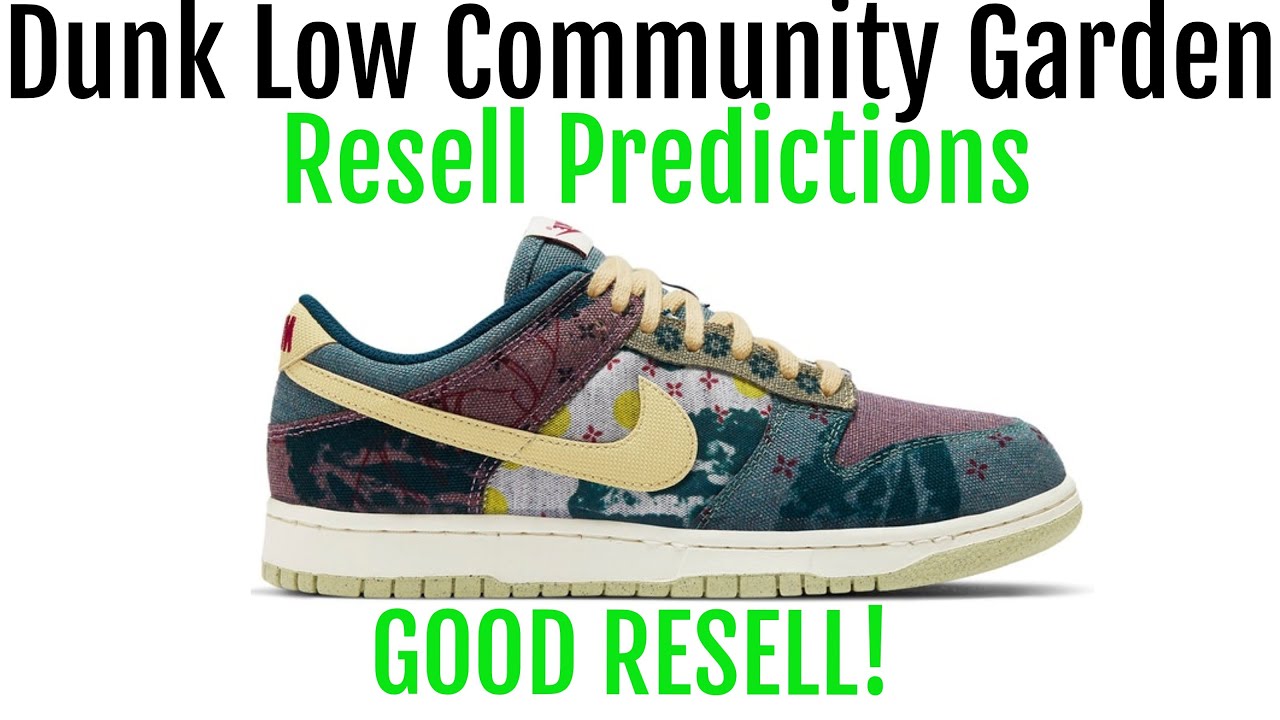 dunk low community garden resell price