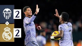VALENCIA 2-2 REAL MADRID | FOOTBALL HIGHLIGHTS VIDEO MATCH 2 ND 2024 STARTED SPANISH LALIGA