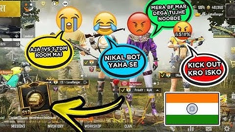 😭 Random Indian conqueror pro player call me noob and I challenge for room 1vs3 PUBGMOBILE | PART 1