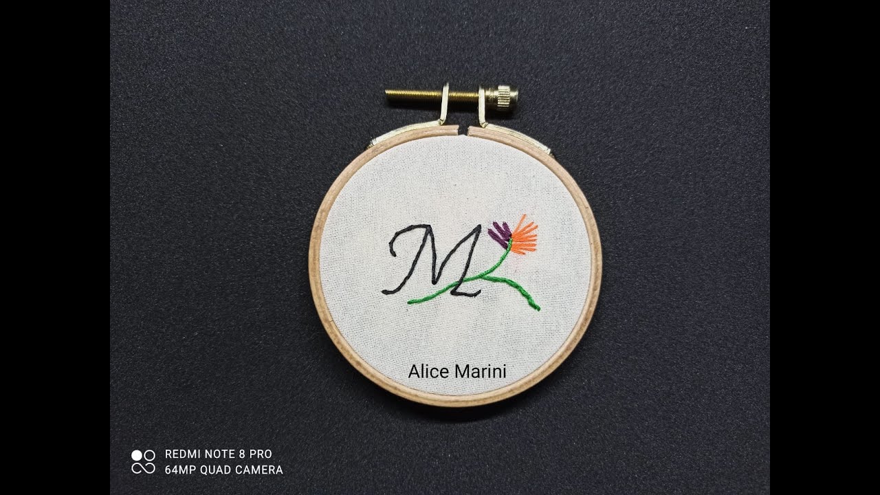 Hand Embroidery Letter M YouTube