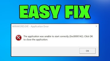 Fix WINWORD EXE Application Error 0xc0000142 The Application was Unable to Start Correctly - 2025