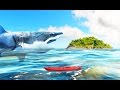 АКУЛА НАПАЛА НА МОЙ ОСТРОВ! ОПАСНАЯ БИТВА С ГИГАНТСКОЙ АКУЛОЙ В STRANDED DEEP