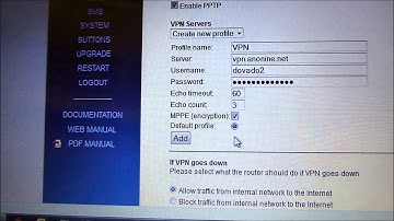Embedded PPTP-based VPN client in DOVADO routers