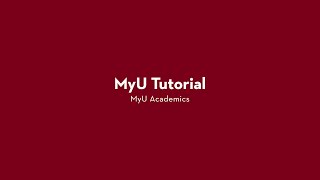 MyU Academics