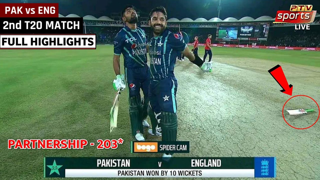 Pakistan vs England 2nd T20 Match Highlights, Pak vs Eng 2nd T20 Match Highlights 2022, Babar Rizwan