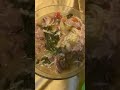 Taro with coconut cream , lamb soup and fry chicken #food